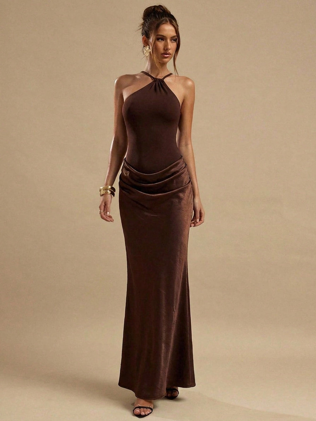 SHEIN maxi ruha, barna