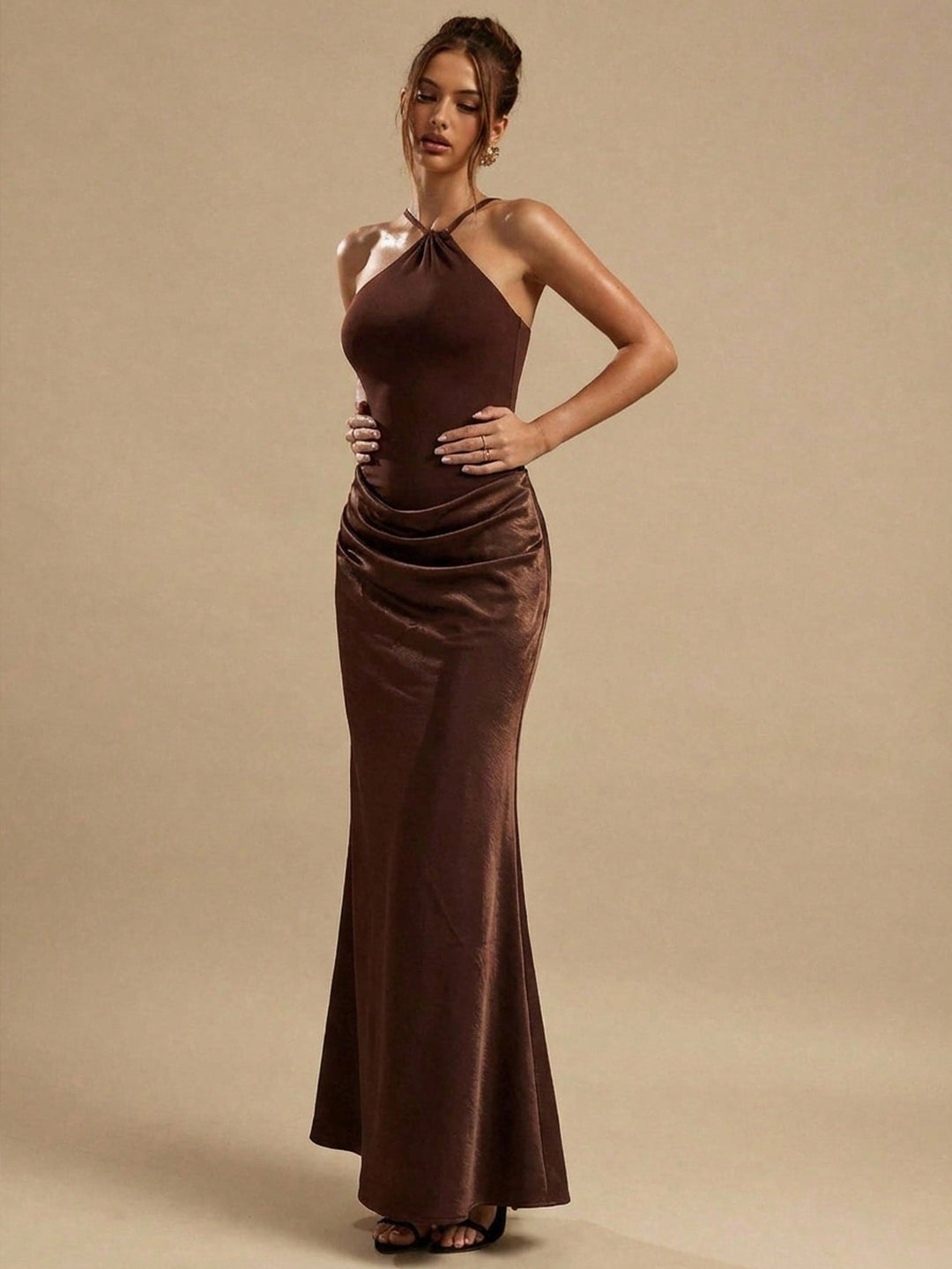 SHEIN maxi ruha, barna