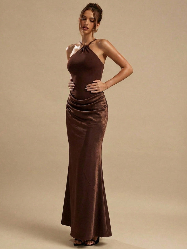 SHEIN maxi ruha, barna