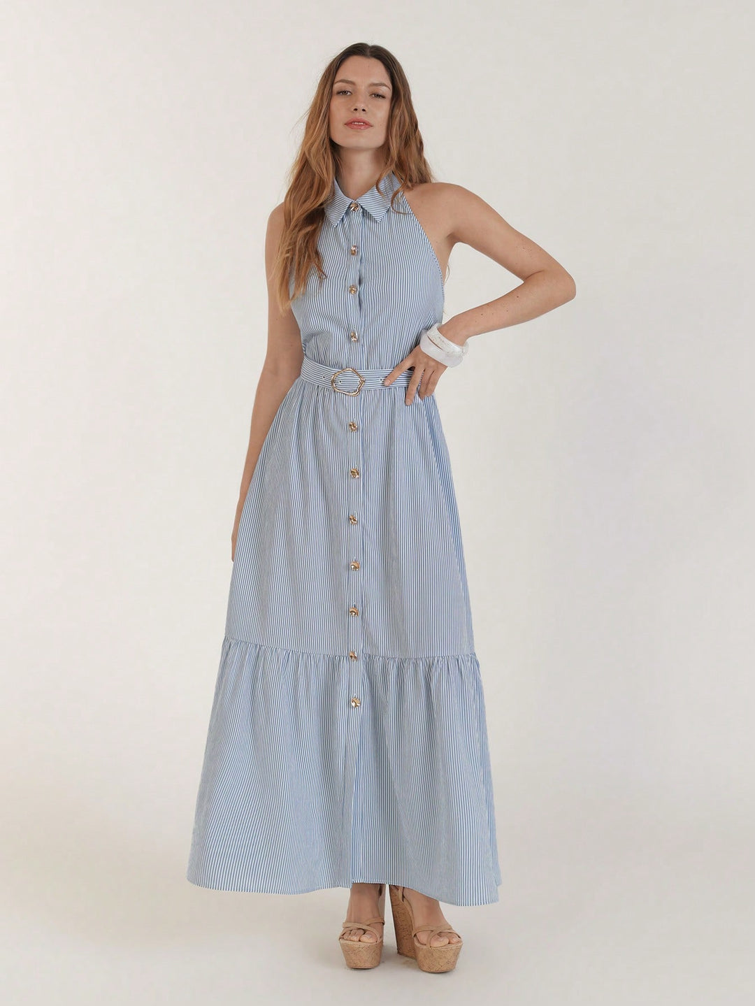 Rochie maxi SHEIN, albastru