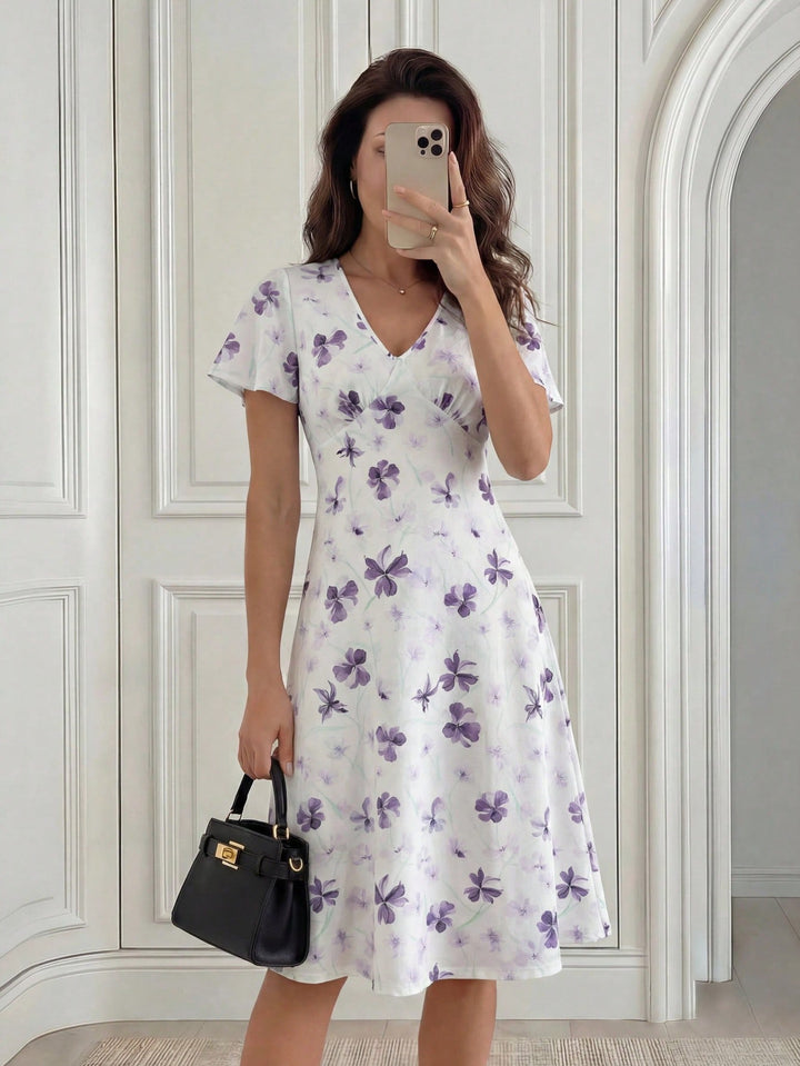 Rochie midi SHEIN, mix culori
