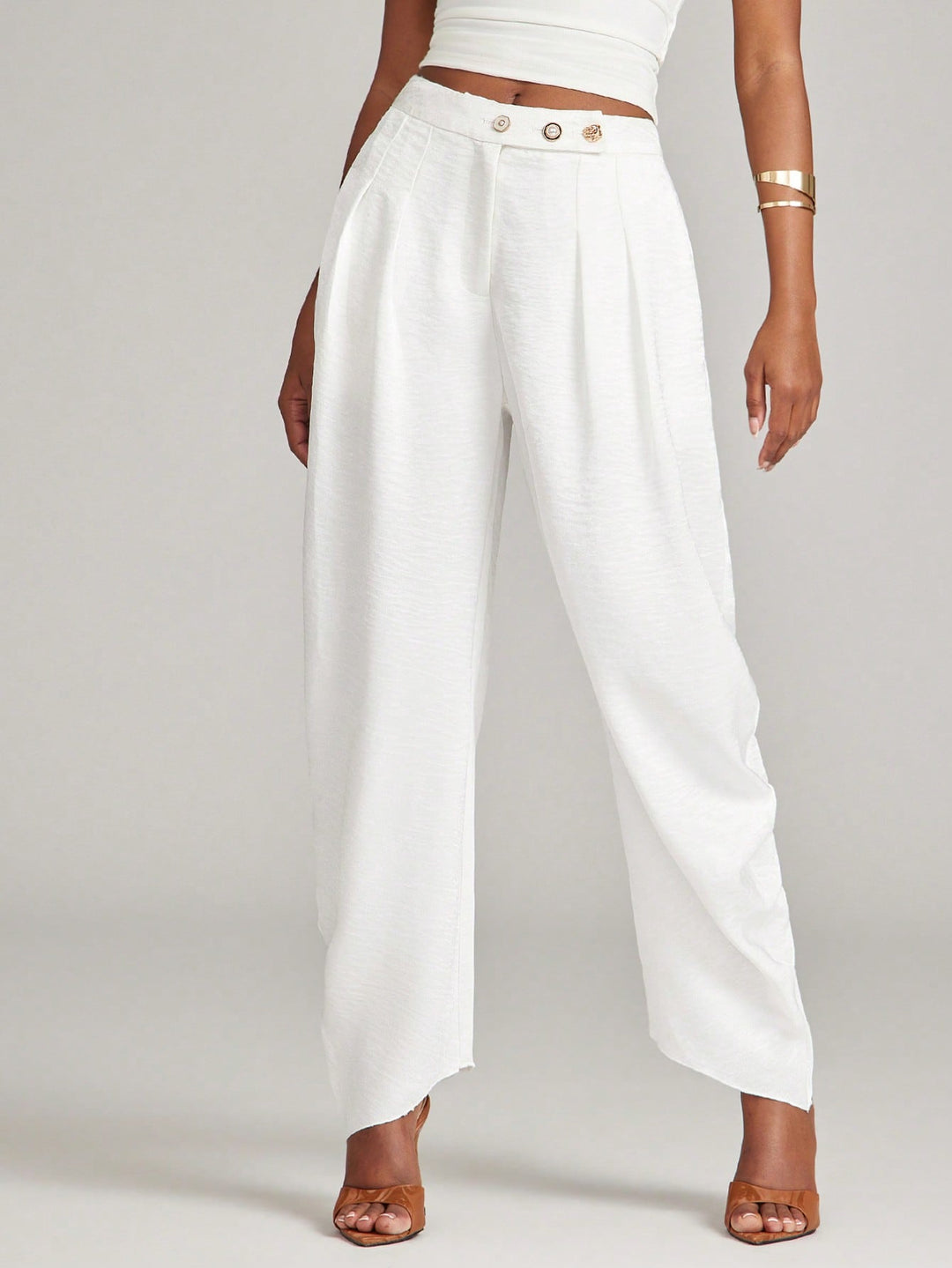 Pantaloni SHEIN, alb