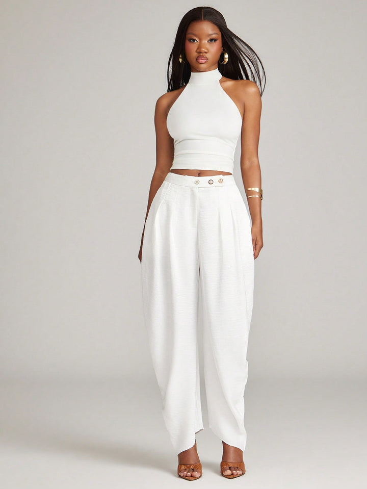 Pantaloni SHEIN, alb