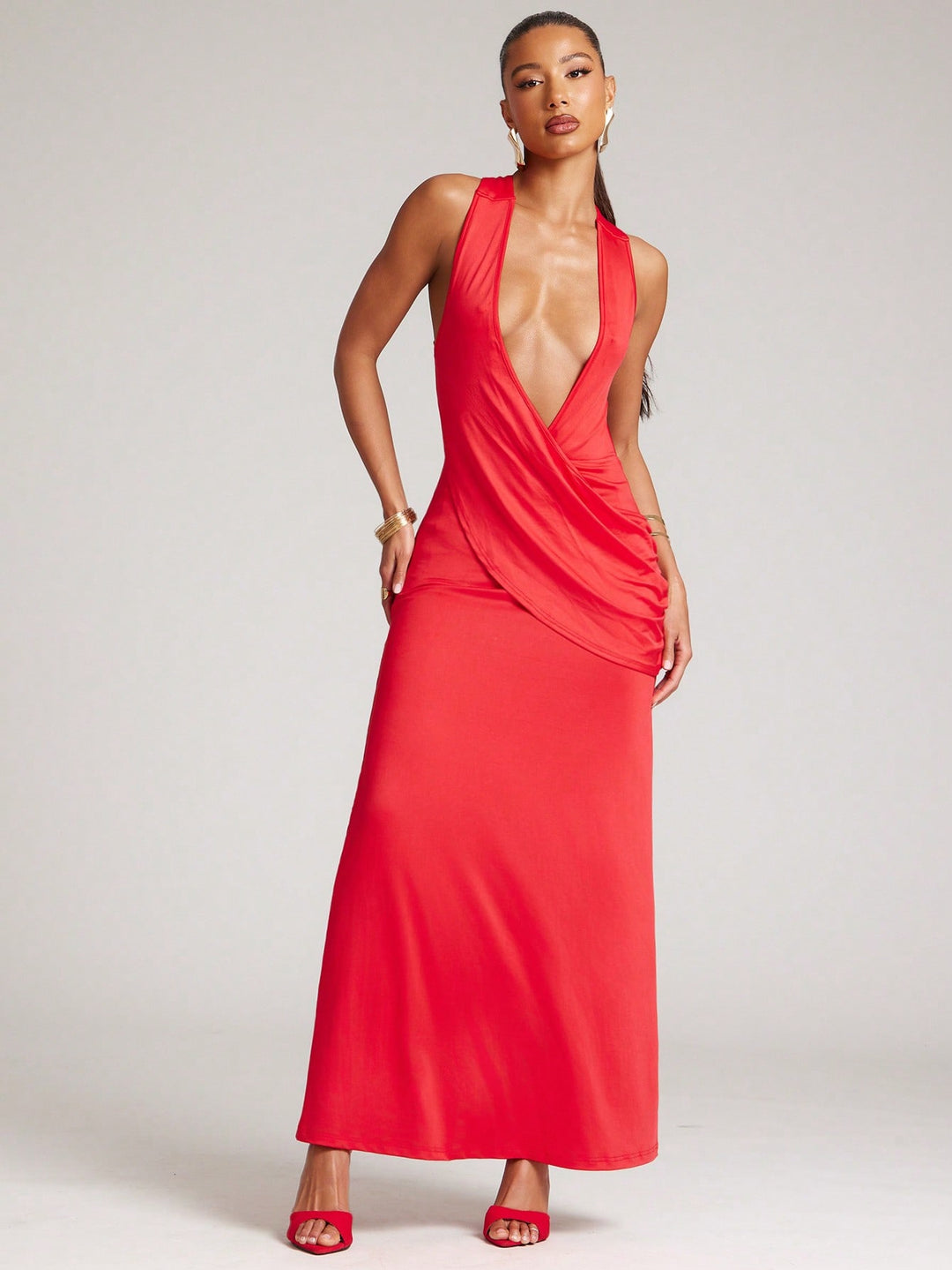 Rochie maxi SHEIN, roșu