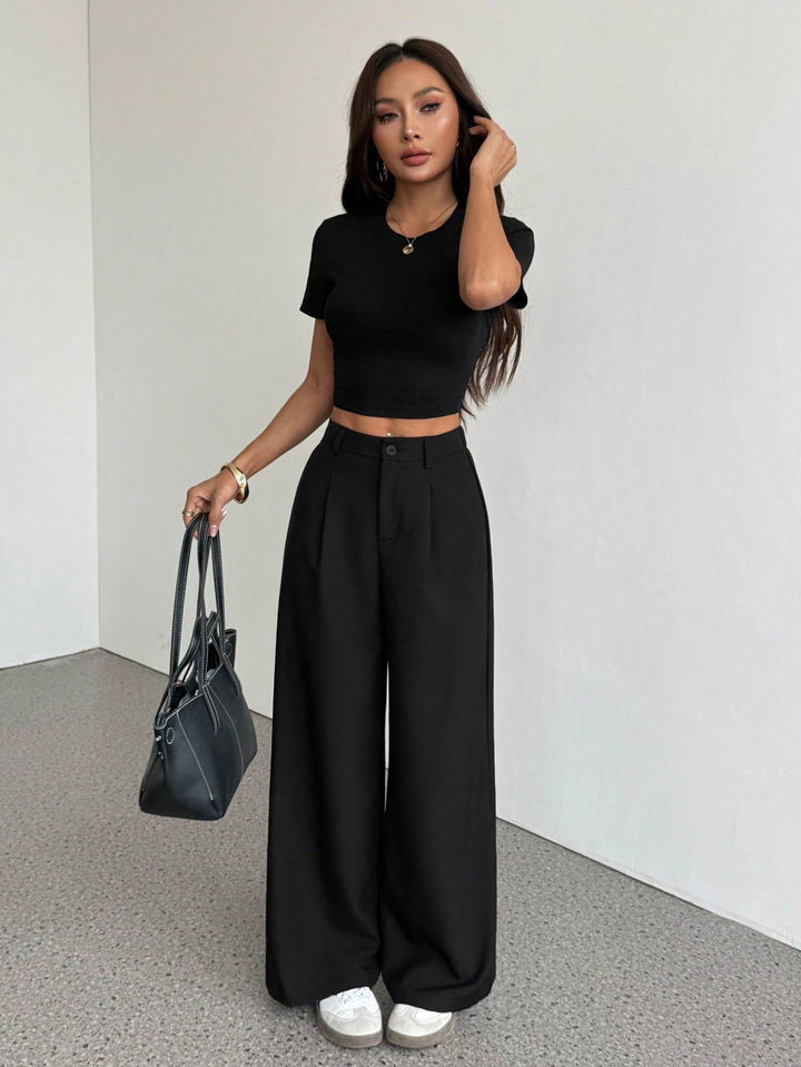 Pantaloni SHEIN, negru