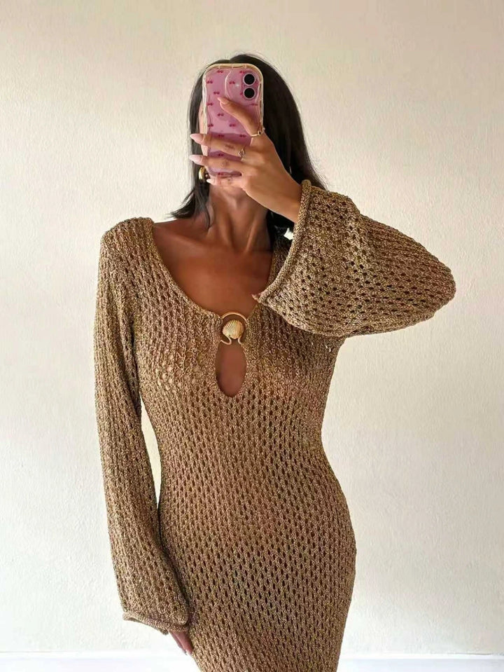 Rochie de plajă SHEIN, auriu