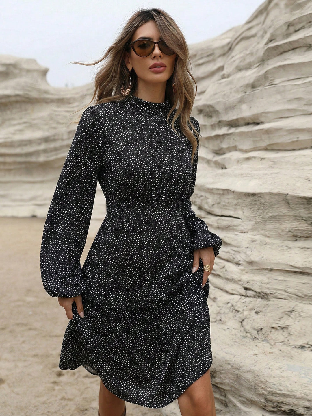 Rochie midi SHEIN, mix culori