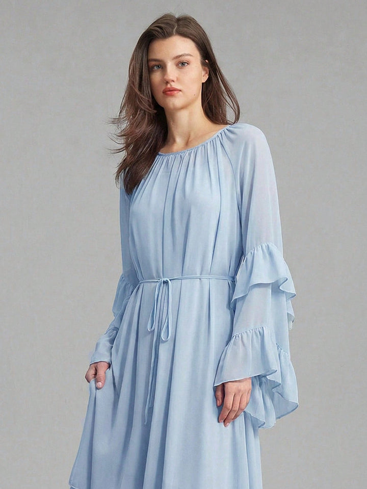 SHEIN midi ruha, kék