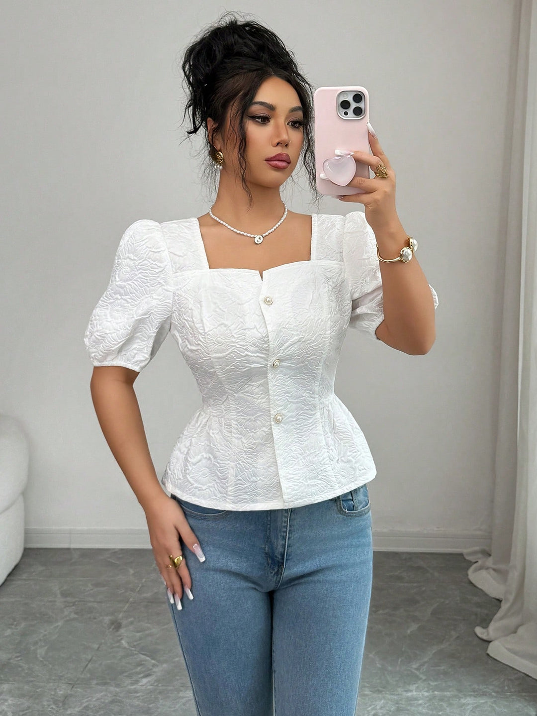SHEIN blúz, kék