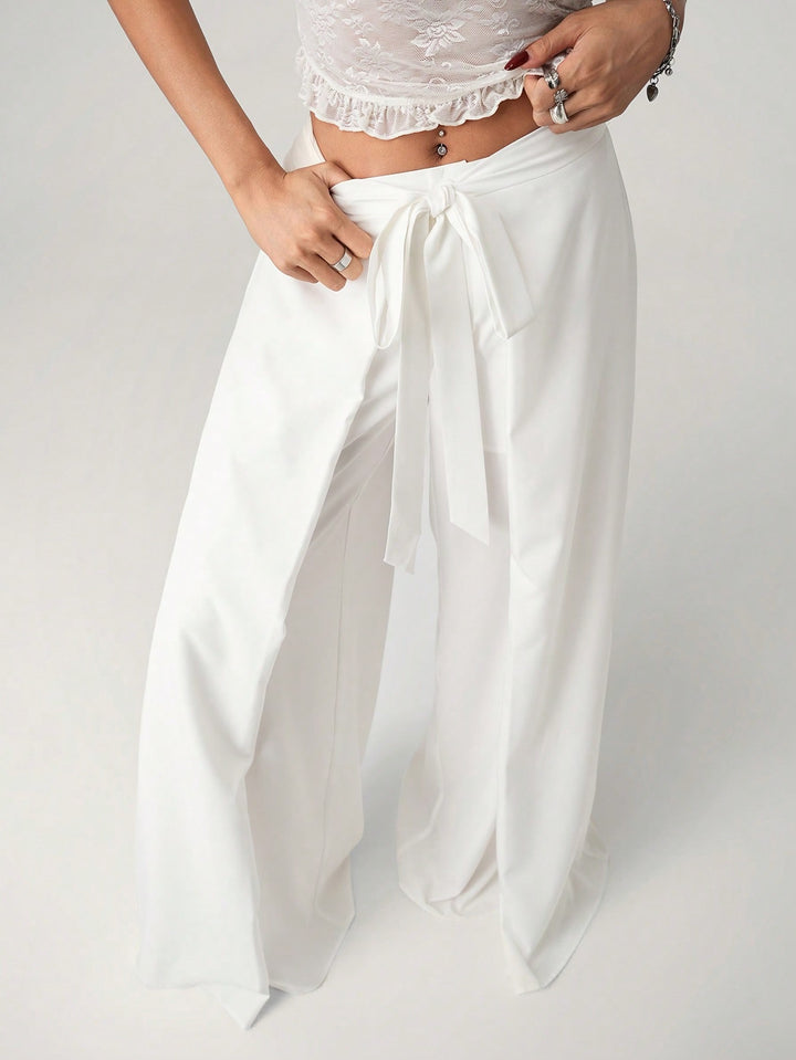 Pantaloni SHEIN, alb