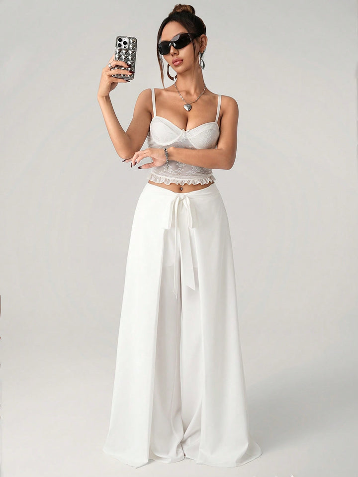 Pantaloni SHEIN, alb