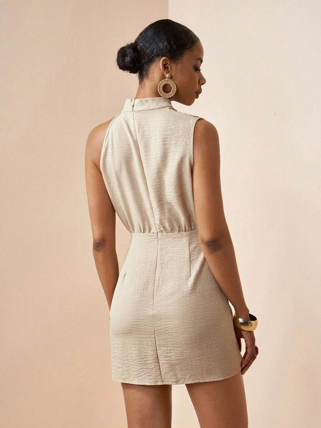 Rochie mini SHEIN, kaki