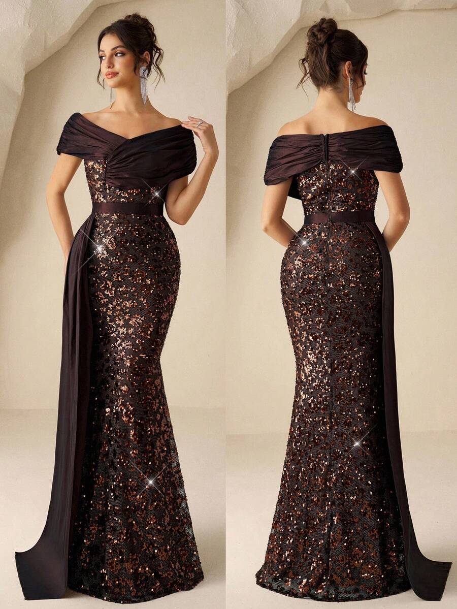 Rochie de ocazie SHEIN,maro
