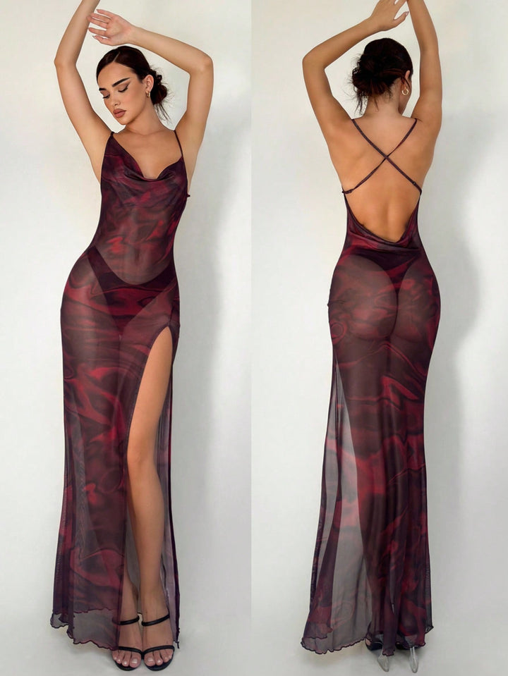 Rochie maxi SHEIN, mix culori
