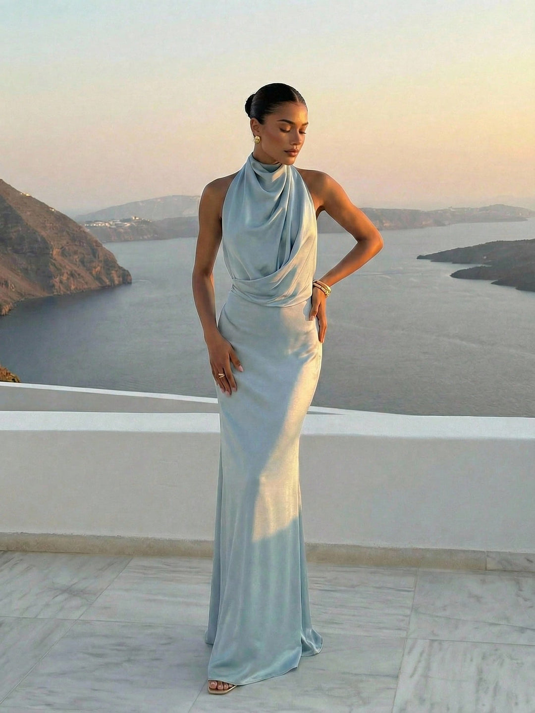Rochie maxi SHEIN, albastru