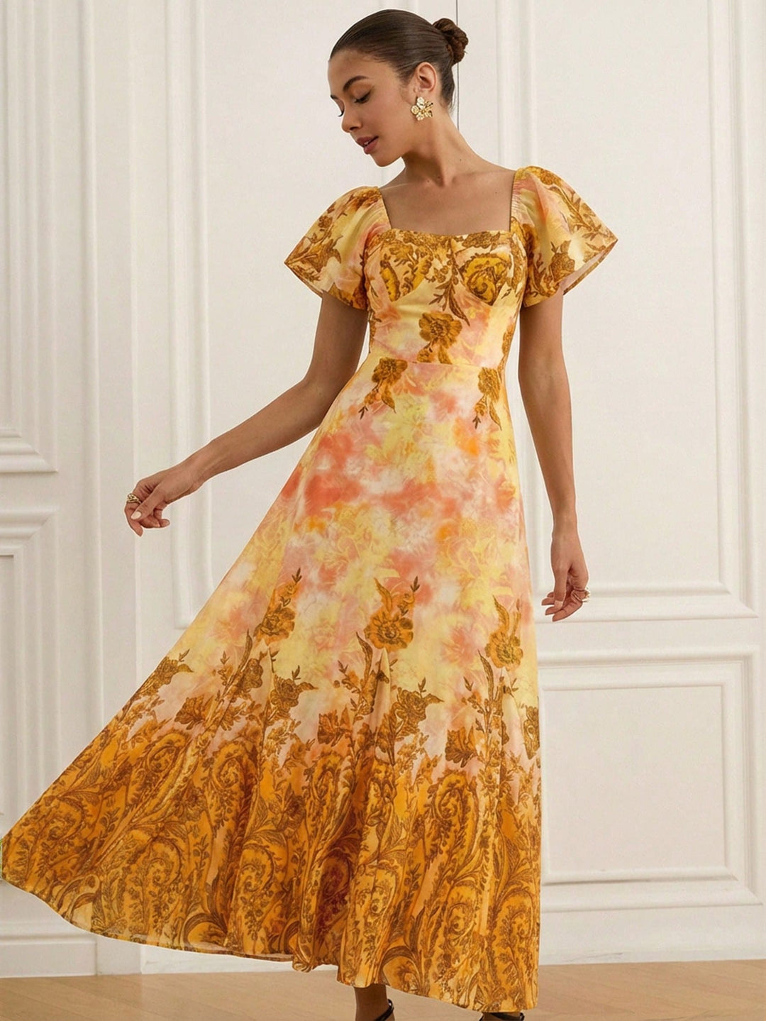 SHEIN narancssárga maxi ruha