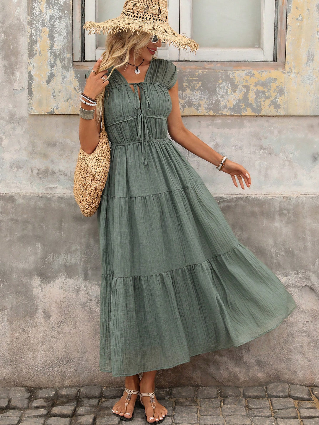 Rochie maxi SHEIN, verde