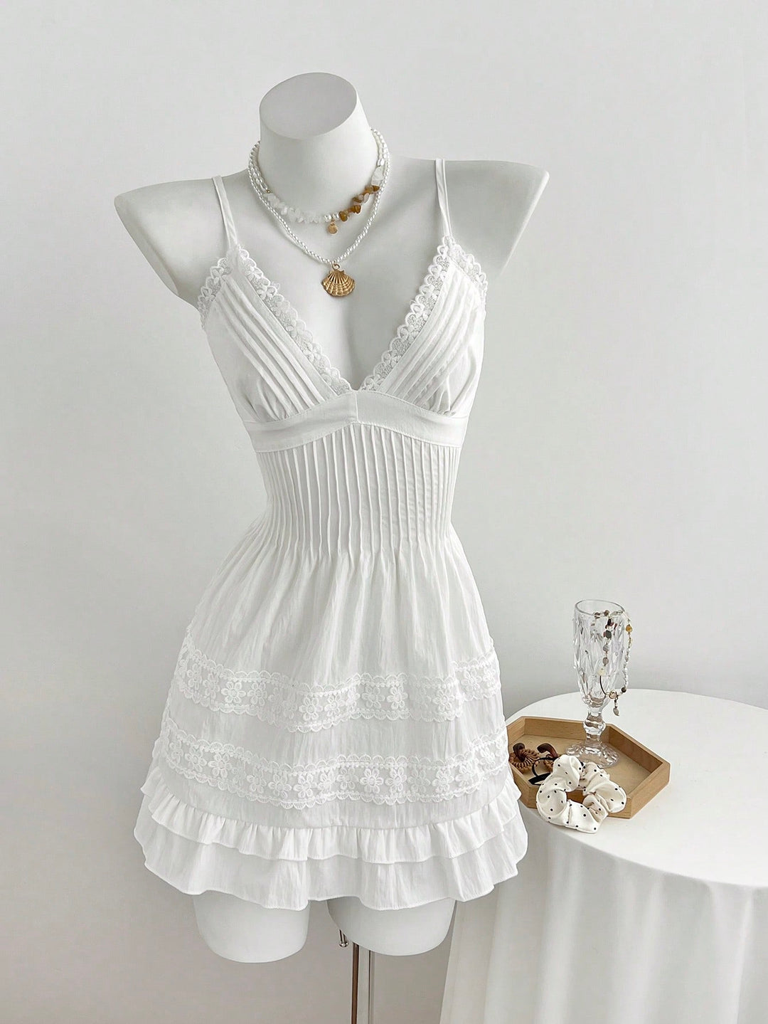 Rochie scurtă SHEIN, alb