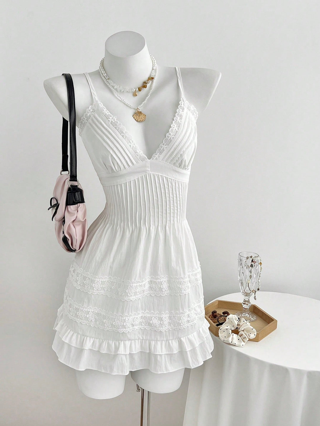 Rochie scurtă SHEIN, alb