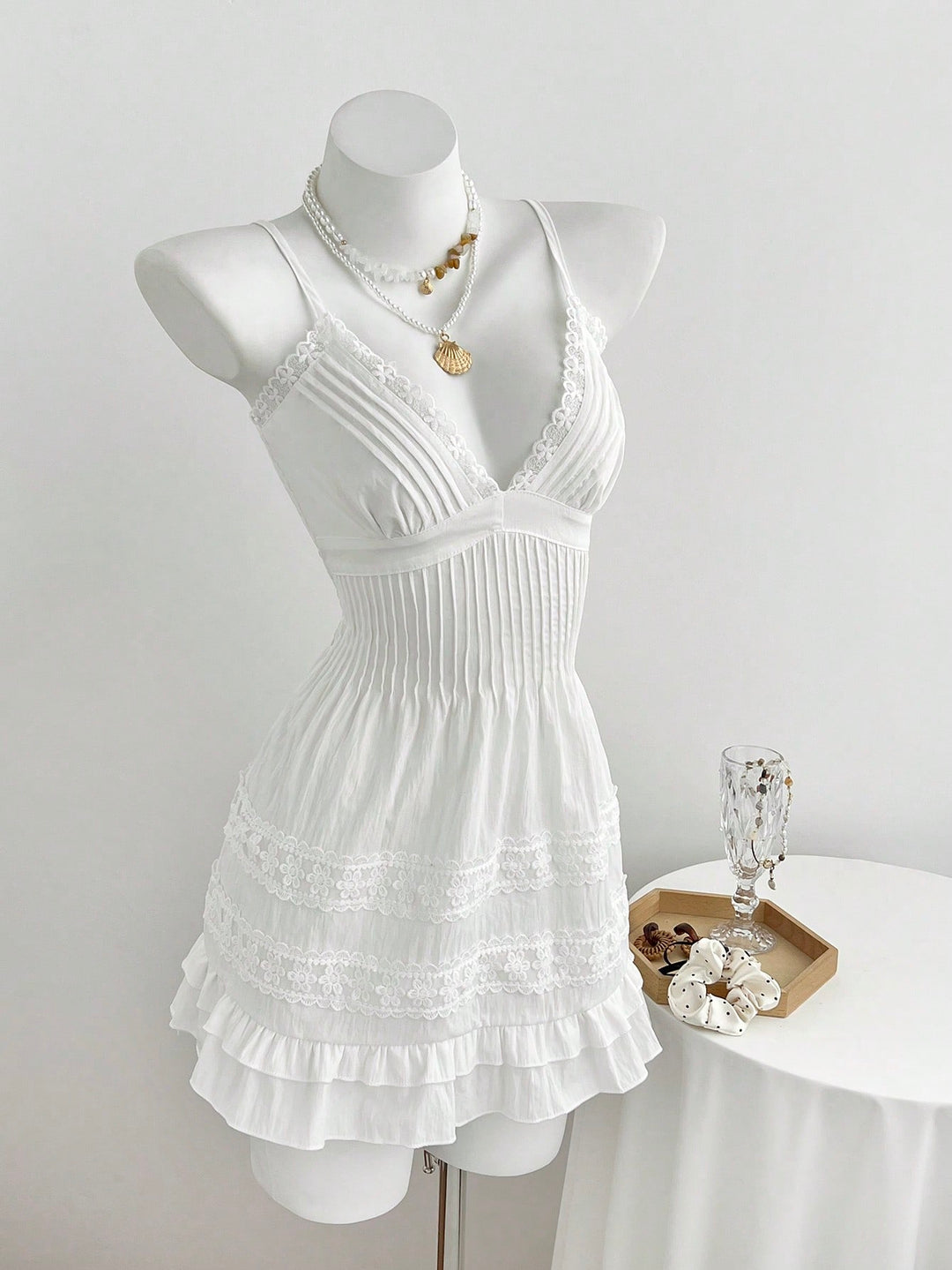 Rochie scurtă SHEIN, alb