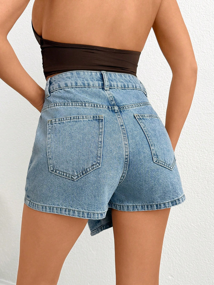 Pantaloni scurți SHEIN, albastru