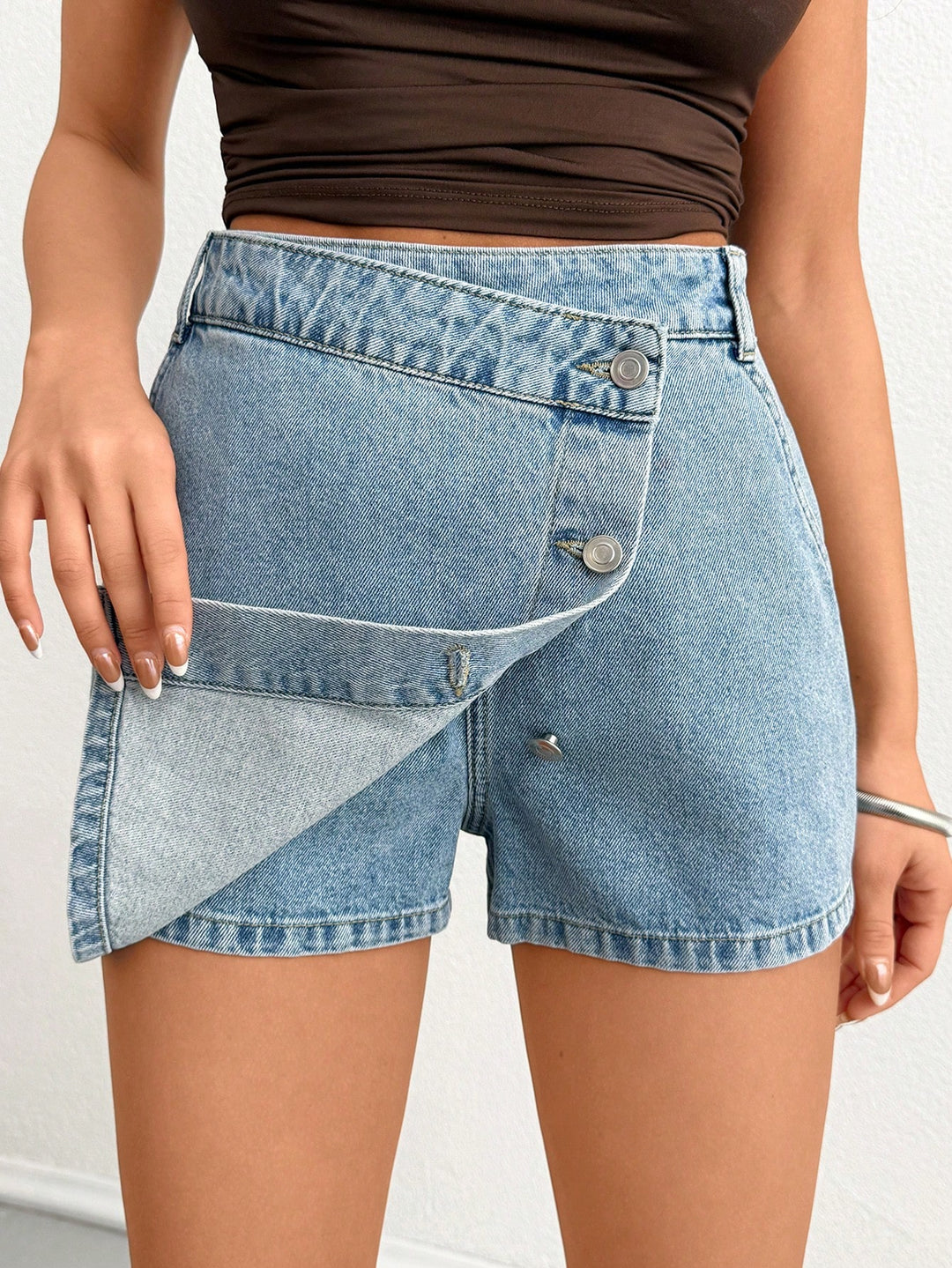 Pantaloni scurți SHEIN, albastru