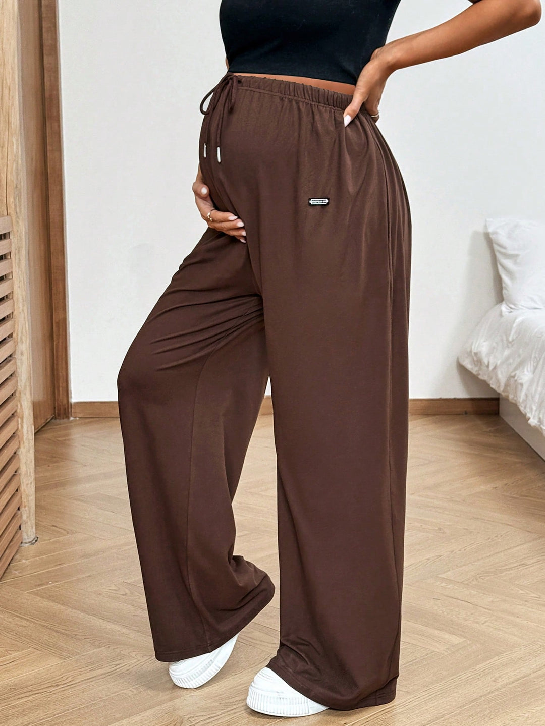 Pantaloni SHEIN, maro