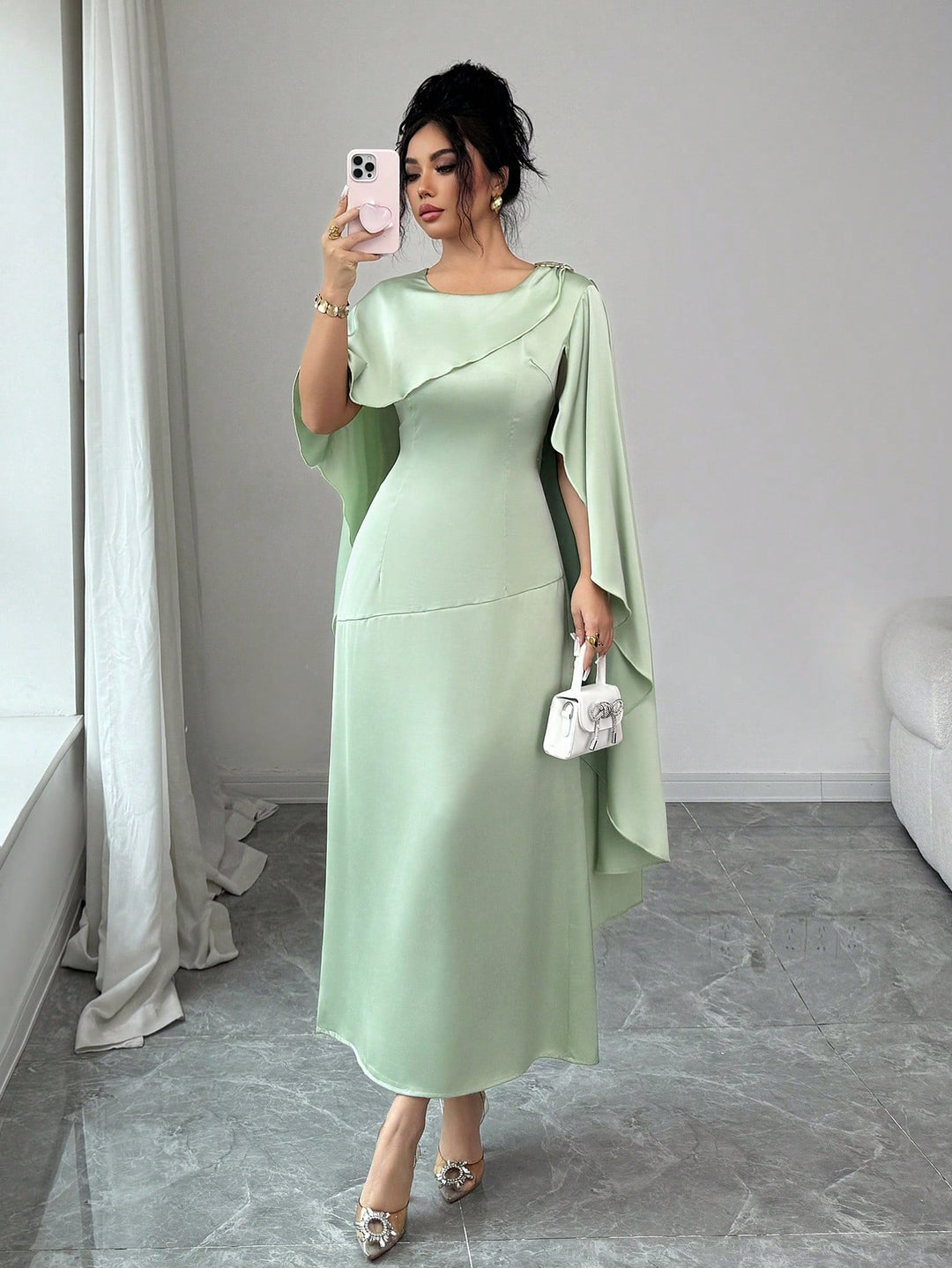 Rochie maxi SHEIN, verde