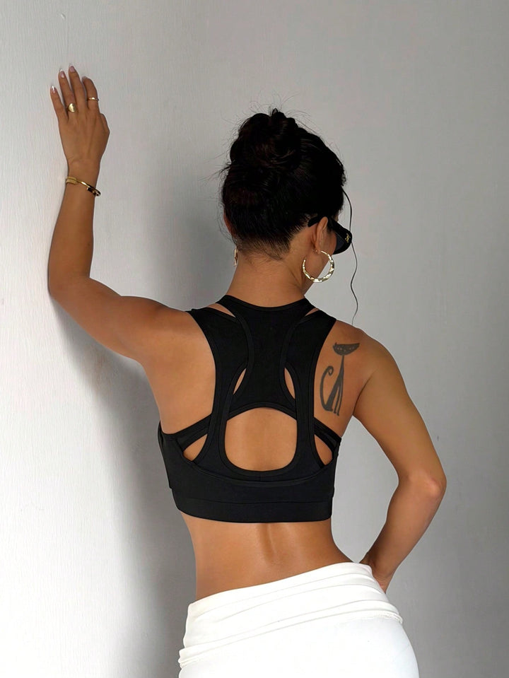 Bustieră sport SHEIN, negru
