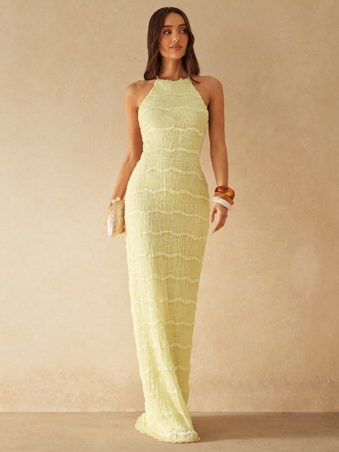 Rochie maxi SHEIN, galben