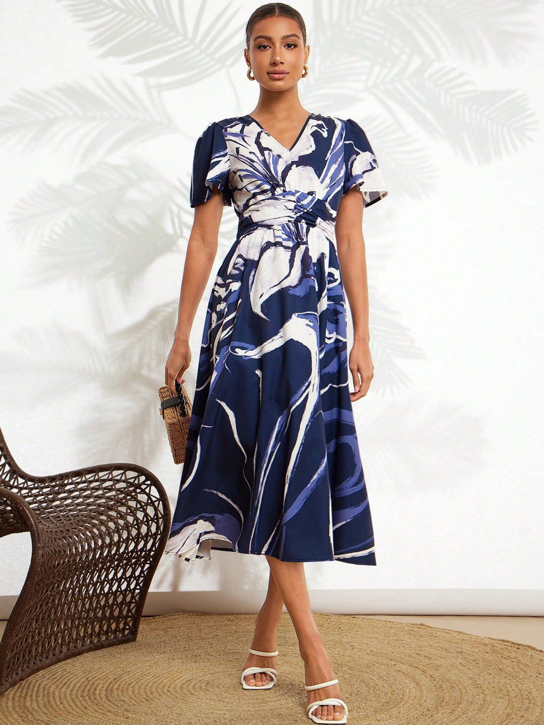 Rochie midi SHEIN, albastru