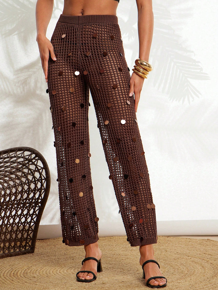 Pantaloni SHEIN, maro