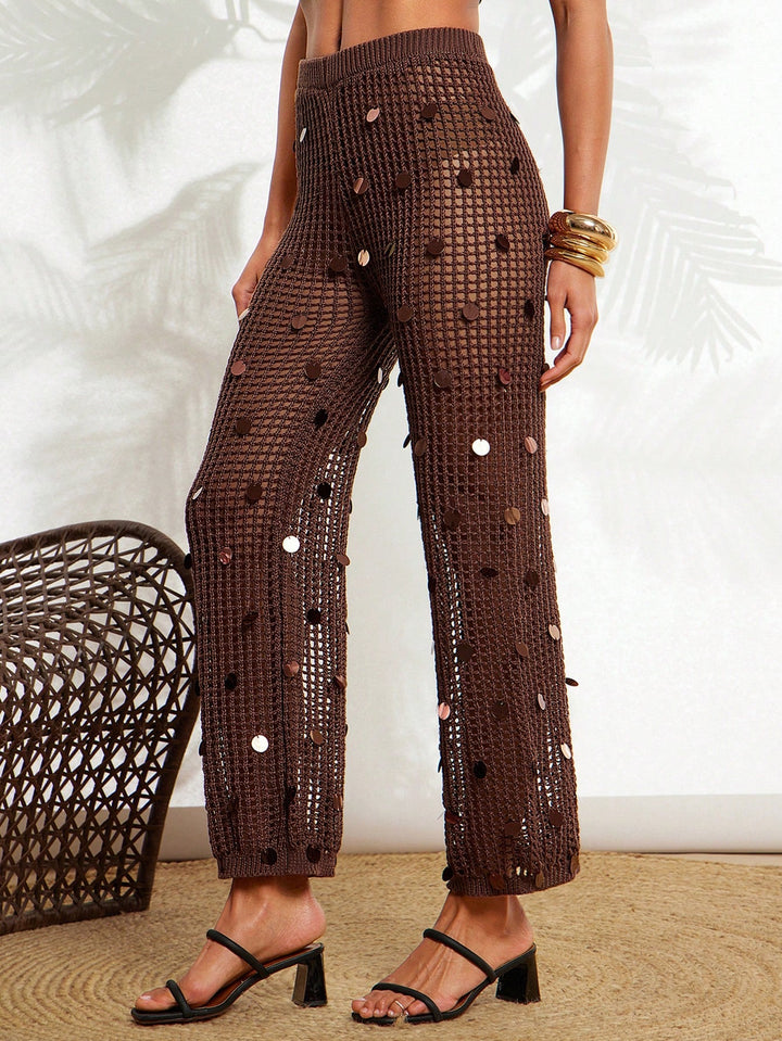 Pantaloni SHEIN, maro