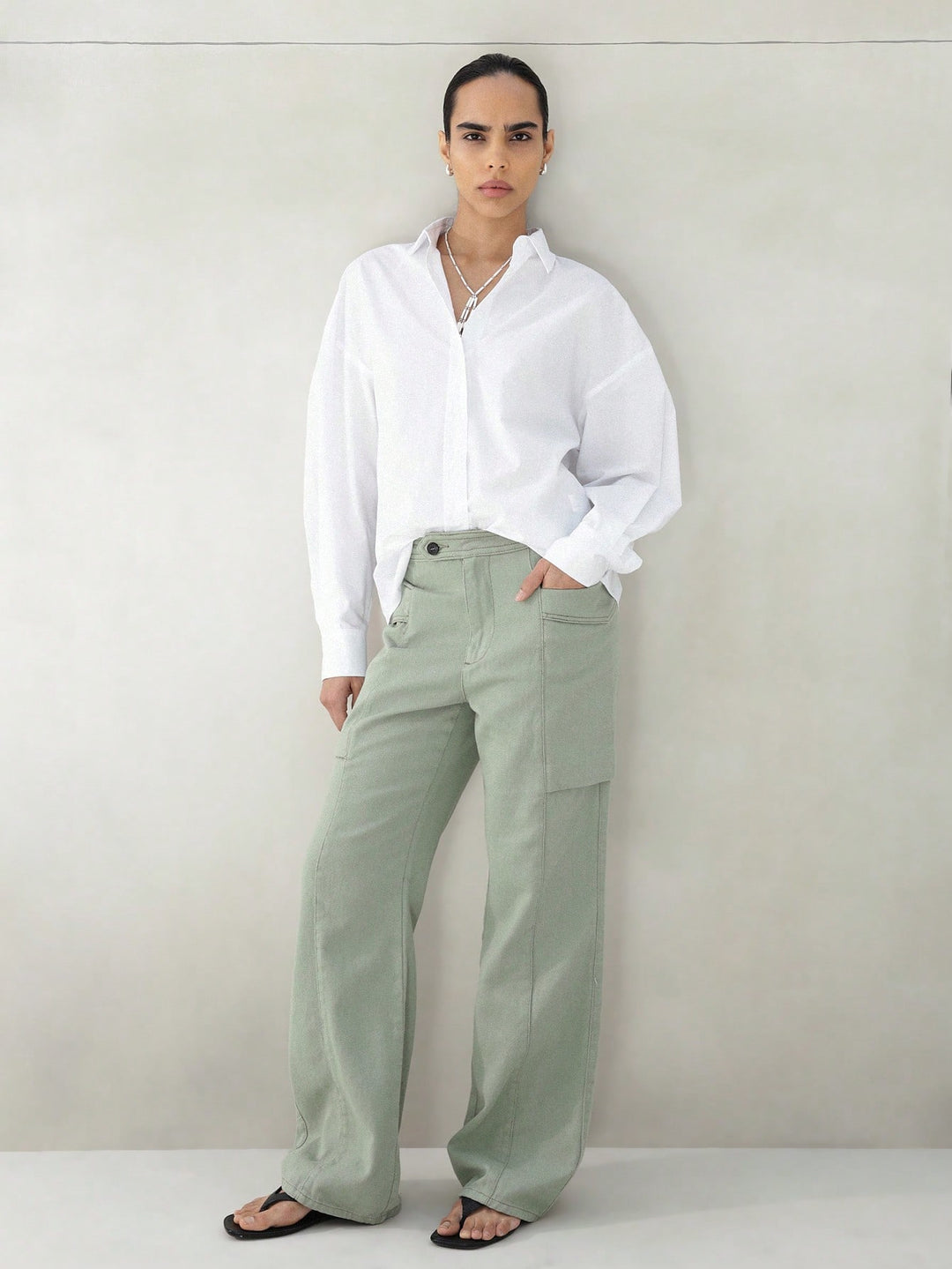 Pantaloni SHEIN, verde