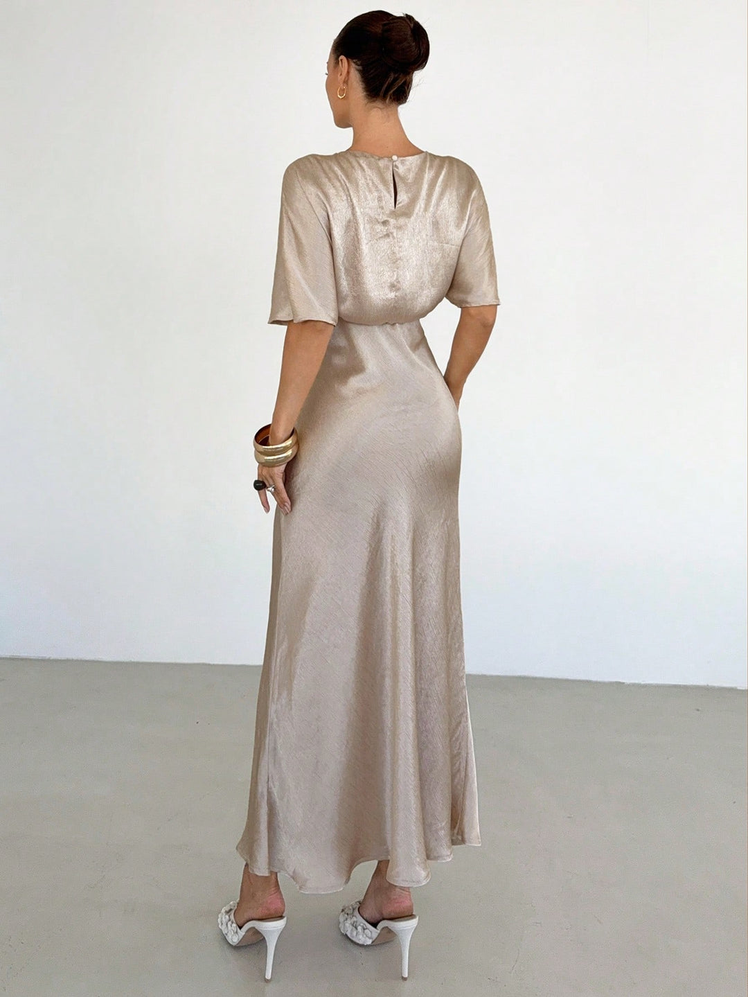 Rochie maxi SHEIN, bej