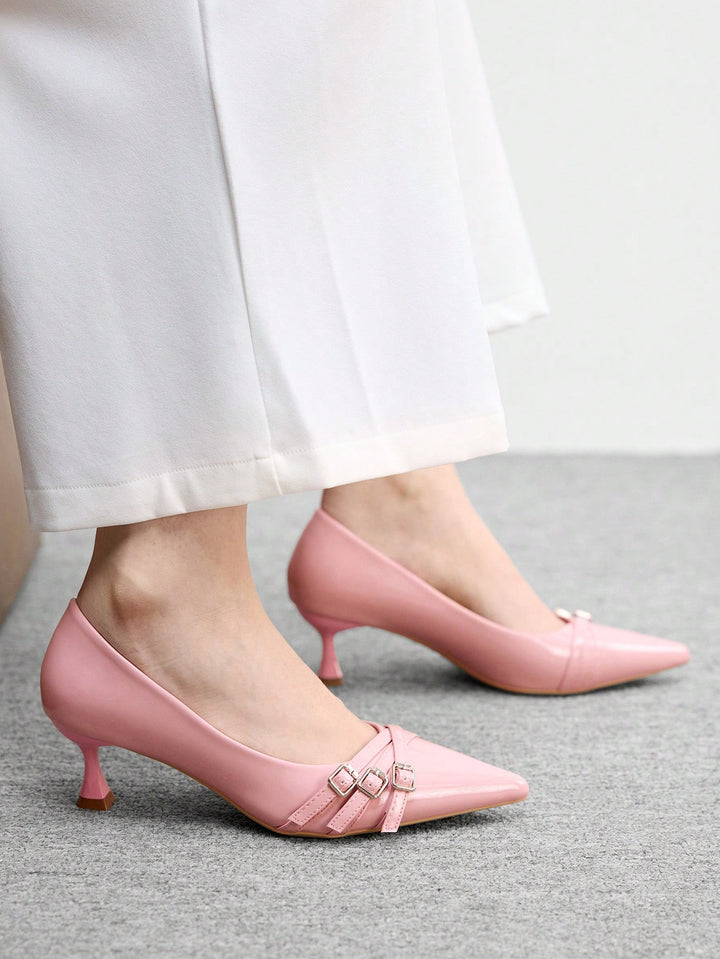 Pantofi cu toc SHEIN, roz