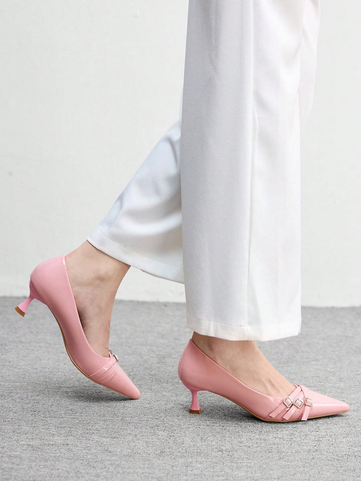 Pantofi cu toc SHEIN, roz