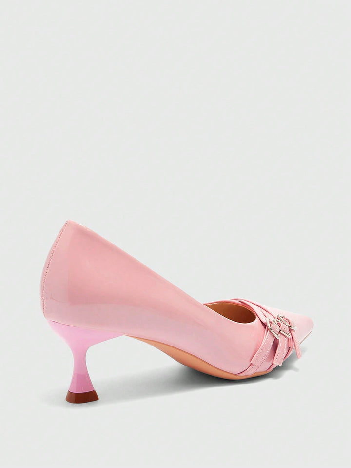 Pantofi cu toc SHEIN, roz