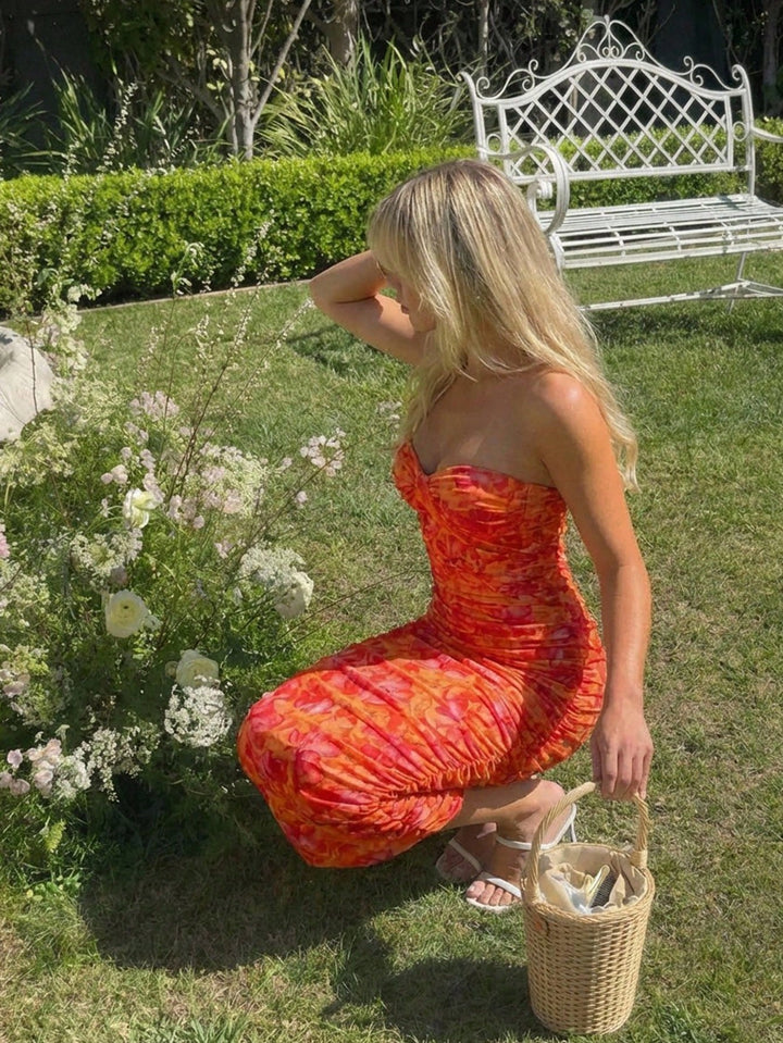 Rochie midi SHEIN, portocaliu