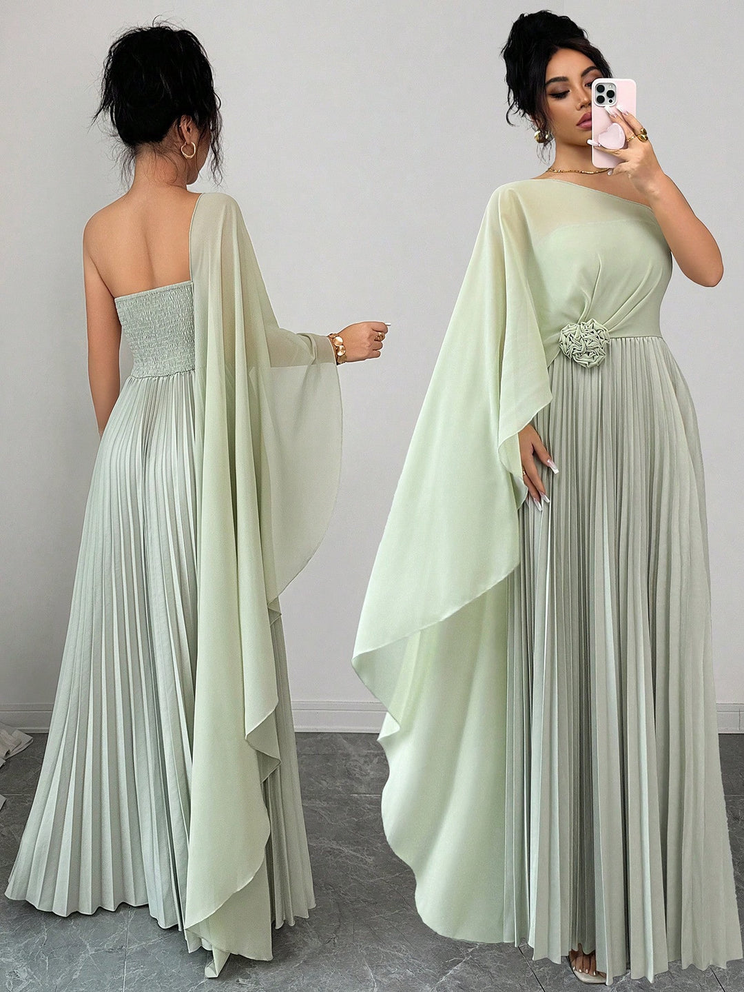 Rochie maxi SHEIN, verde