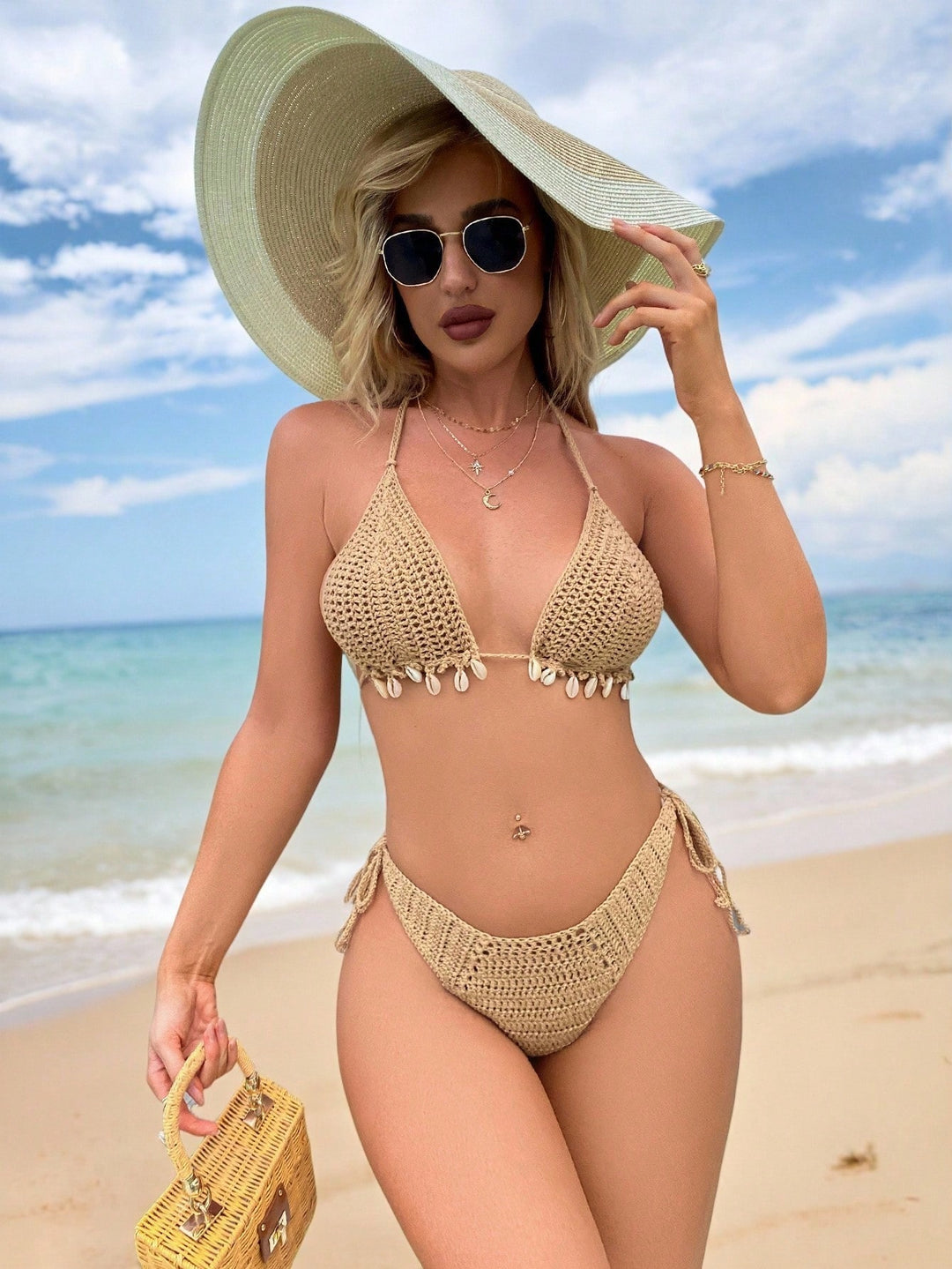 Set bikini SHEIN, kaki