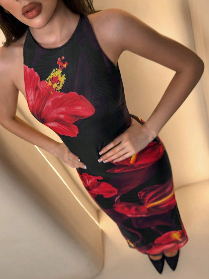 Rochie maxi SHEIN, mix culori