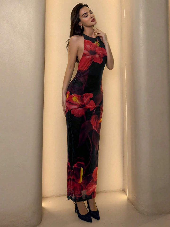 Rochie maxi SHEIN, mix culori