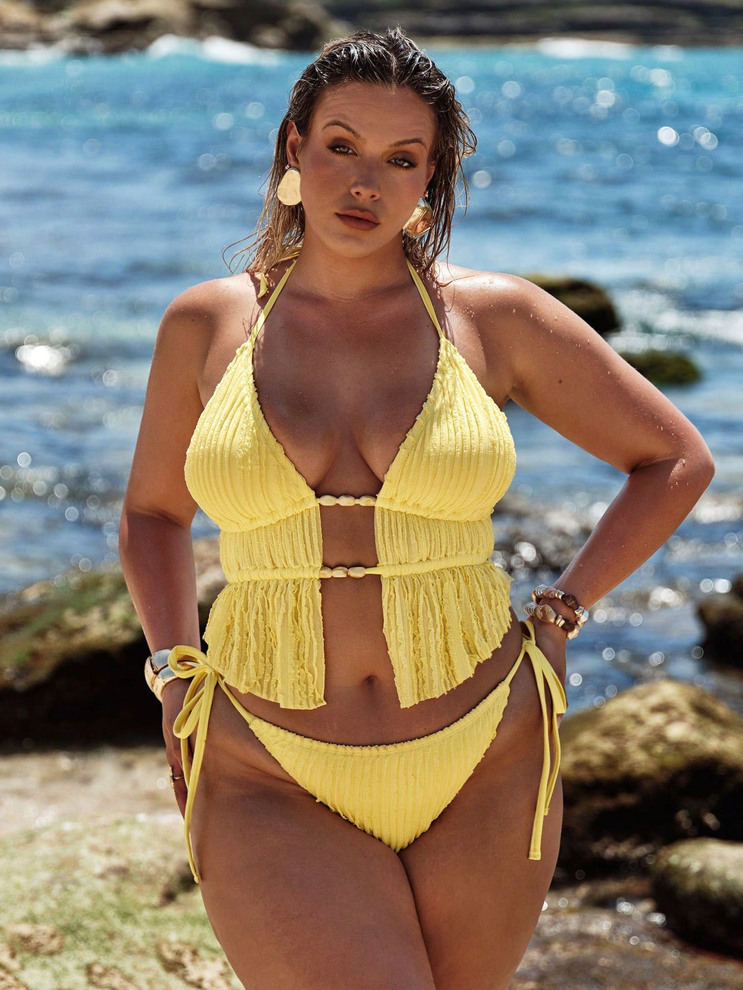 Set bikini de baie SHEIN, negru