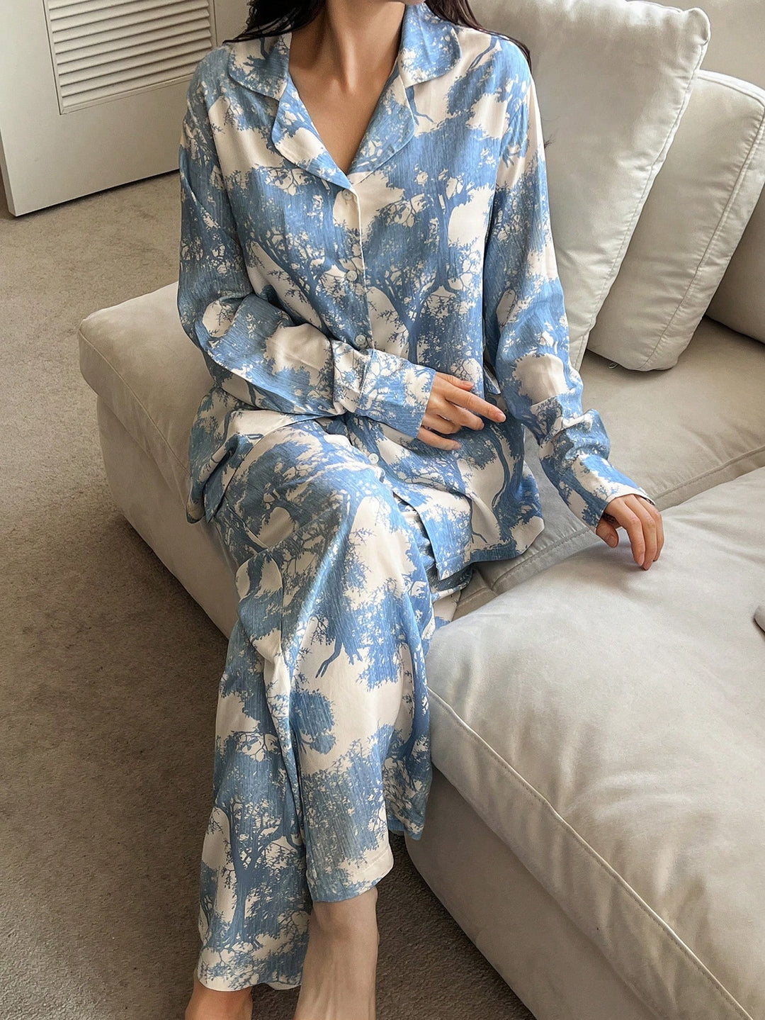 Pijama SHEIN, albastru