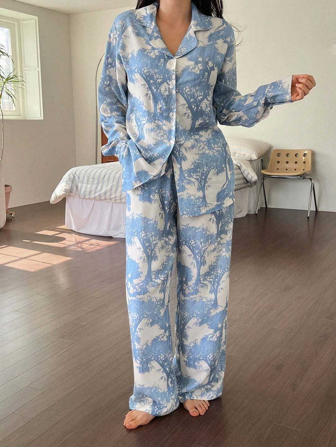 Pijama SHEIN, albastru