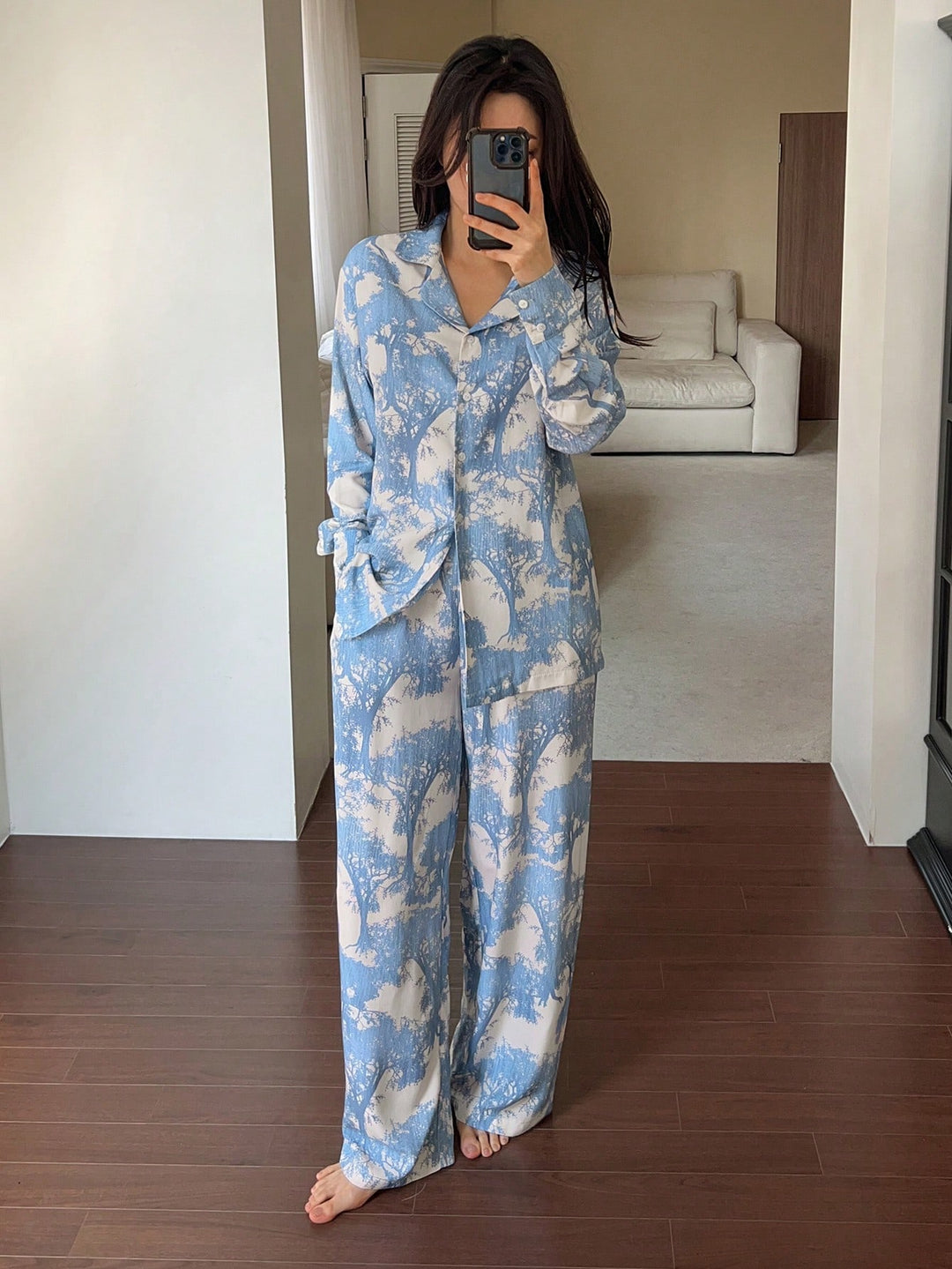 Pijama SHEIN, albastru
