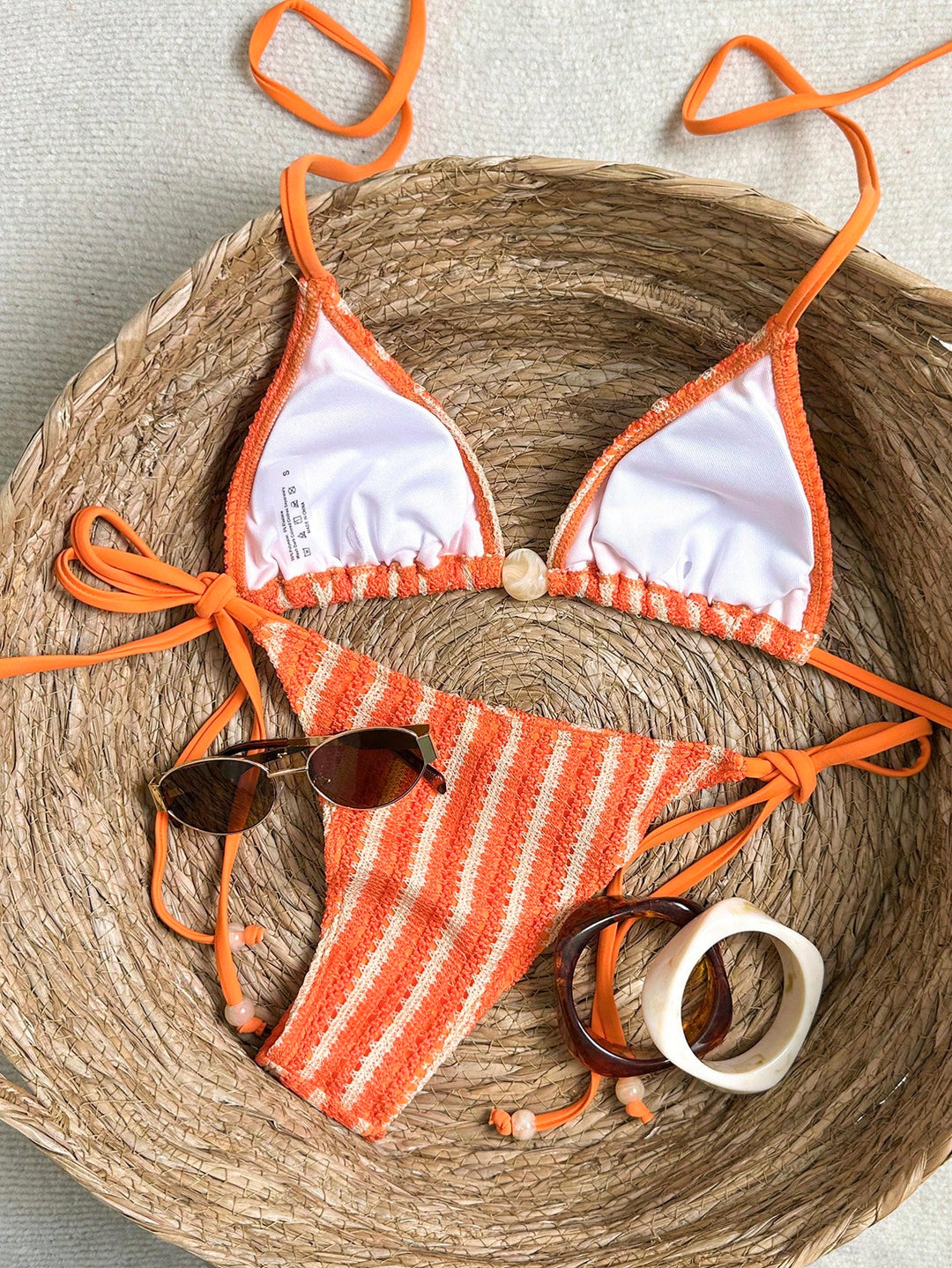 Set bikini SHEIN, portocaliu
