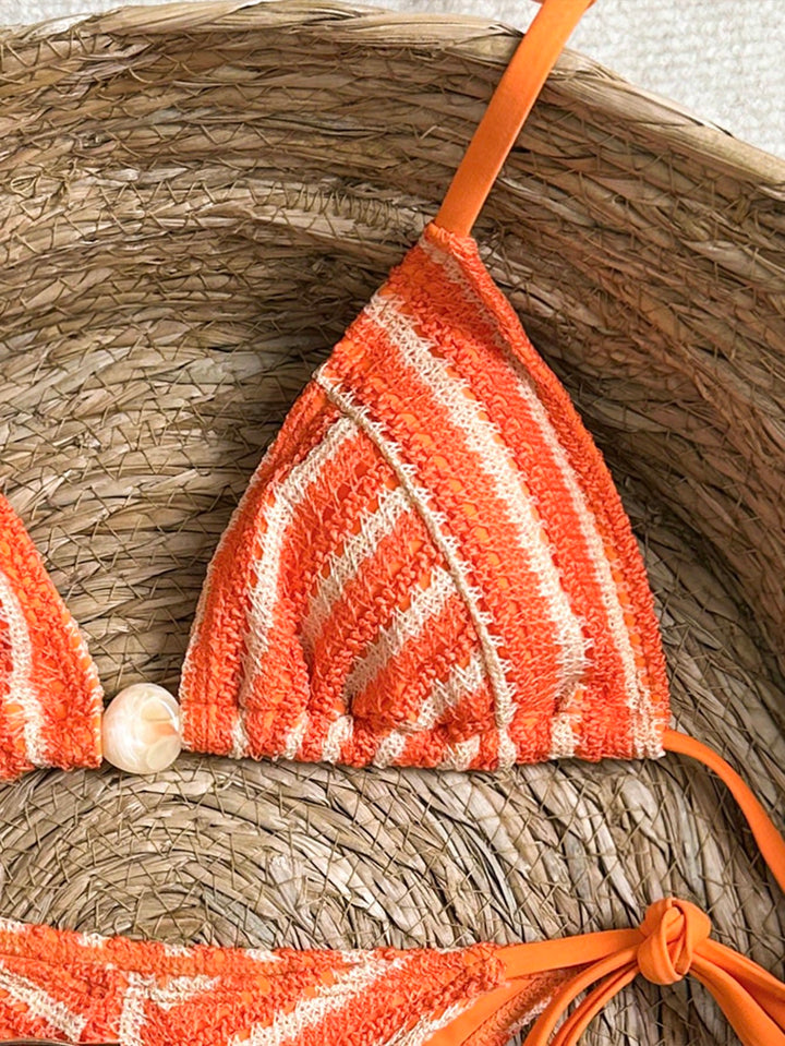 Set bikini SHEIN, portocaliu
