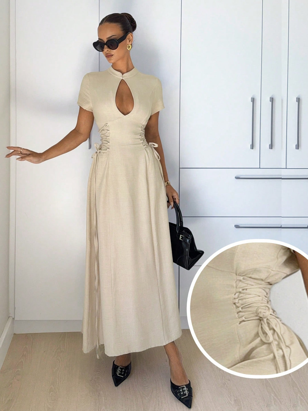 Rochie maxi SHEIN, kaki